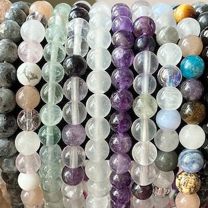 Custom Gemstone Bracelet | Personalised Gemstone Bracelet | Crystal Energy Jewellery | Choose your own stones | 6mm Gemstone Beads