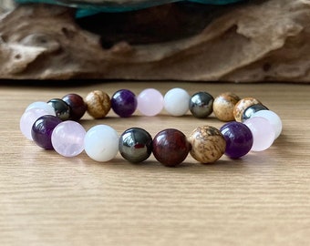 Bracelet de grossesse | Future maman | Cristaux de soutien de la grossesse | Choisissez des perles de 6 mm ou 8 mm