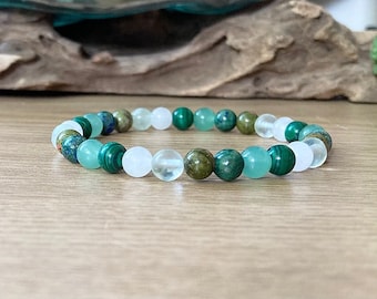 Maternity & Pregnancy Support Bracelet for Expecting Mums – Calming Gemstone 6mm Beaded Bracelet – New Mom, Motherhood Gift