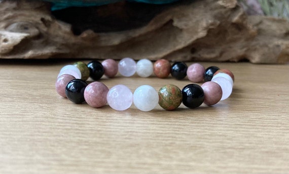 Bracelet Porte-bonheur Pour Femme Enceinte - Pierre De Lune Et Agate, Réglable, Cadeau Grossesse Ou Naissance - 5