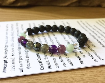 Anxiety Bracelet for Kids | Childs Worry Relief | Stress Relief and Well-Being | 6mm Small Bead Bracelet