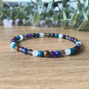 Dainty Weight Management Bracelet, Willpower and Motivation, Self-esteem Support, Metabolism Gemstones, 4mm or 6mm Bead Bracelet