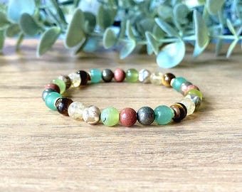 Prosperity Bracelet, Manifest Money, Crystals for Abundance and Good Fortune, Success and Motivation, 6mm