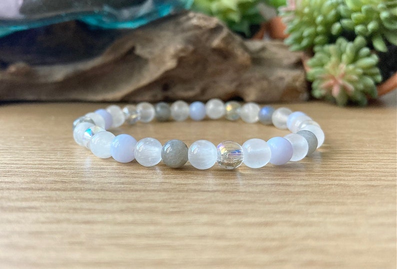 Ultimate Angelic Connection Bracelet | Divine Guidance, Enlightenment Gift | Crystals for Angelic Energies | Choose 4mm or 6mm Beads image 2