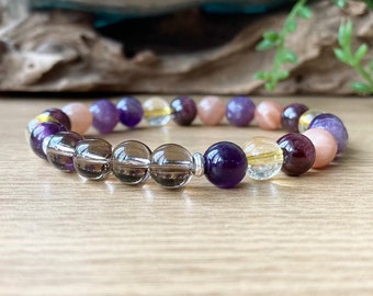 Menopause Support Bracelet, Feminine Balance Crystals, Emotional Wellness Bracelet, Choose 6mm or 8mm Gemstone Beads
