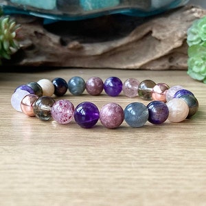 Empath Protection + Support Bracelet | Deflect, Shield, Release Negative Energy | Choose 6mm or 8mm AAA Grade Gemstone Beads