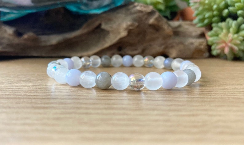 Ultimate Angelic Connection Bracelet | Divine Guidance, Enlightenment Gift | Crystals for Angelic Energies | Choose 4mm or 6mm Beads image 1