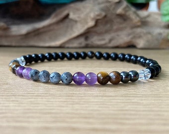 Protection Bracelet, Negative Energy Shield, Psychic and Energy Vampire Defence, 4mm Beads