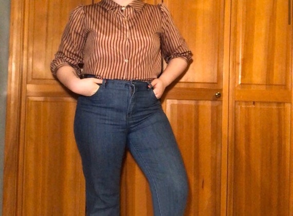 Vintage 80s Puffy Sleeve Blouse