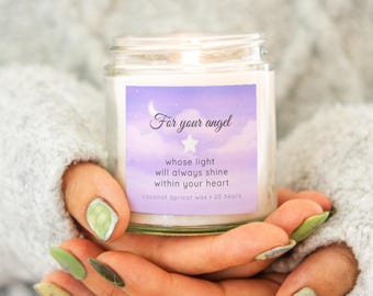 Baby Loss Remembrance Candle: Coconut Apricot Wax, Sympathy Gift