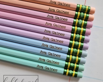 Engraved Ticonderoga Pencils - Custom Name Pencils - Back to School Gifts