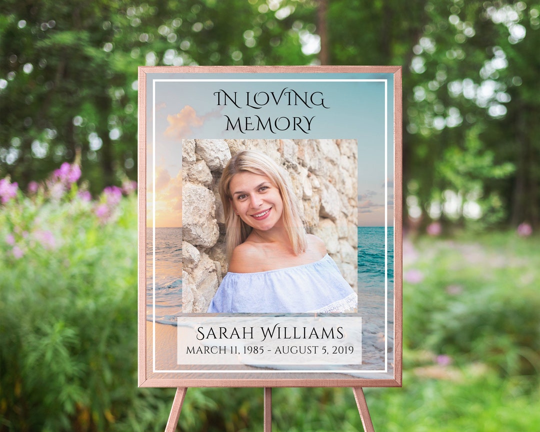Funeral Welcome Sign, in Loving Memory, Celebration of Life Poster