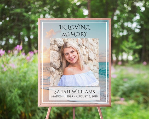 Custom Photo Memorial Sign, Celebration of Life Welcome Sign Custom  Picture, Funeral Sign, Easel Display Sign, In Loving Memory Poster Sign,  Funeral