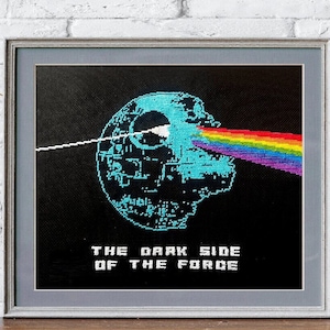 THE DARK SIDE - Cross Stitch pdf Pattern, instant download, the chart dmc death, scifi