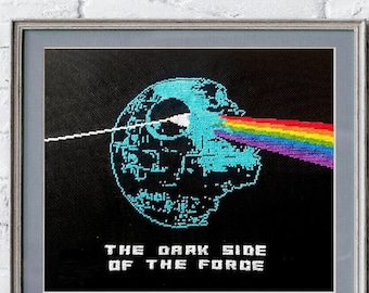 THE DARK SIDE - Cross Stitch pdf Pattern, instant download, the chart dmc death, scifi