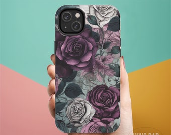 Flowers Magenta Rose Design, iPhone Case, Samsung Galaxy Case, iPhone 13 Pro Case, iPhone 14 Pro Case, gift, gifts for her, gift for him