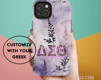 Custom Sorority Phone Case, sorority phone case, sorority reveal, sorority gifts, floral phone case, sorority recruitment, rush gifts, bid