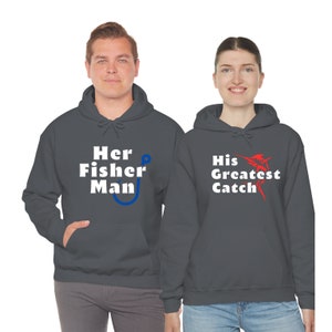 Set of 2 Matching Hoodie Couple Pullover Sweatshirt His & Her Hoodie, Wedding gift, Unique gift, Relationship goal, couples outfit, newlywed