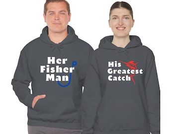 Set of 2 Matching Hoodie Couple Pullover Sweatshirt His & Her Hoodie, Wedding gift, Unique gift, Relationship goal, couples outfit, newlywed