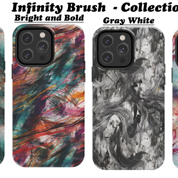 Aesthetic Infinity Brush Stokes Phone Case, Abstract, , Covers, iPhone Case, Samsung Galaxy Case, iPhone 13 Pro Case, iPhone 14 Max Pro Case