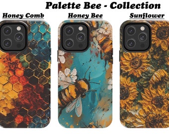 Aesthetic Bee palette, Bee Phone Case, Honey, sunflower, Cover for, iPhone Case, Samsung Galaxy Case, iPhone 15 Pro Case, iPhone 16 Pro Case