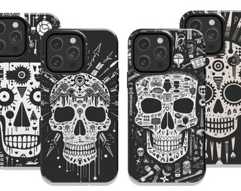Aesthetic Gothic Skull, Goth Phone Case, Skull, Dark Noir, Unique, iPhone Case, Samsung Galaxy Case, iPhone 15 Pro Case, iPhone 14 Pro Case