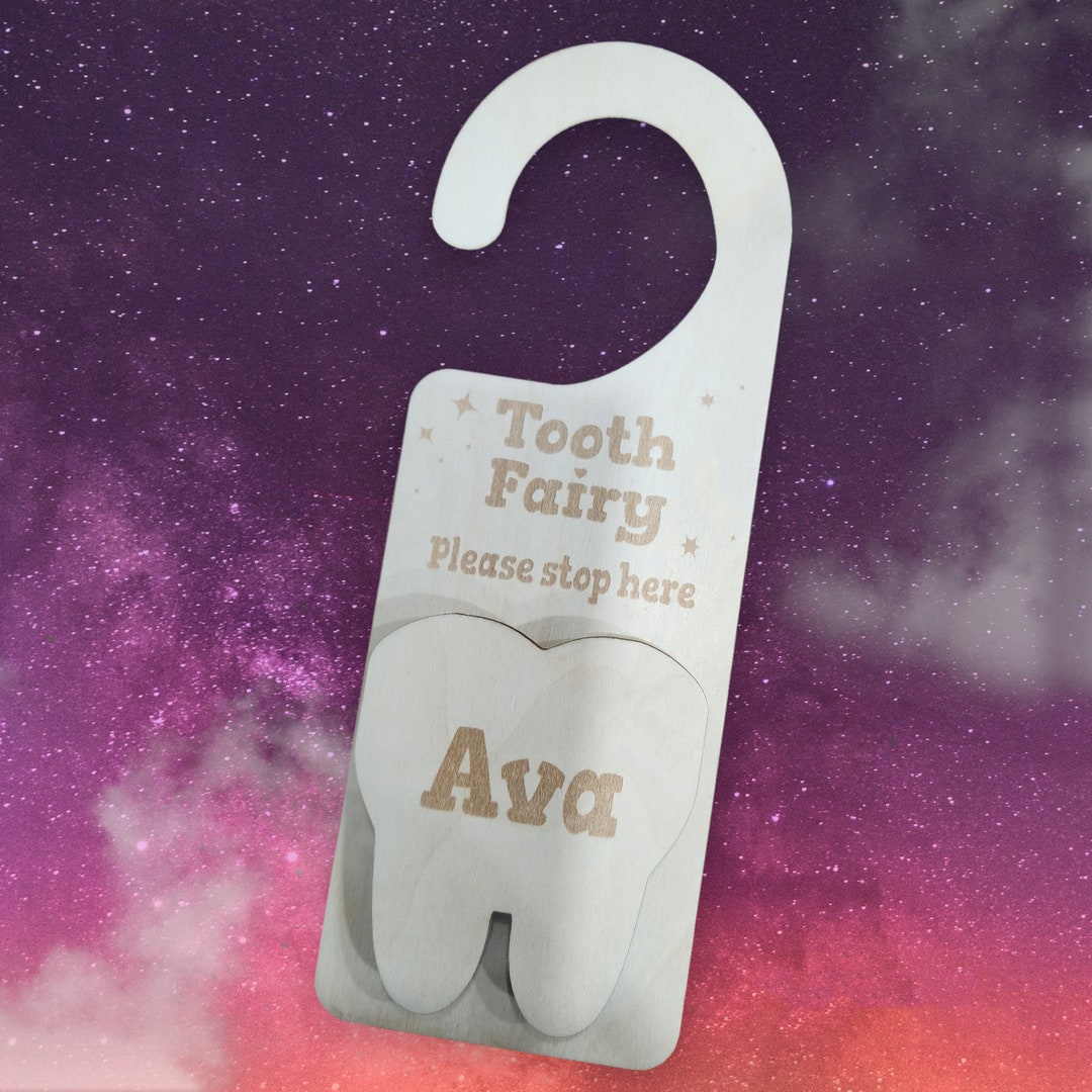 Custom Tooth Fairy Door Hanger // Personalized Tooth Fairy Door Hanger ...