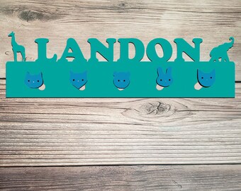 Named Kids Coat Rack | Nursery Wall Hanger | Personalized baby gifts | Custom Coat Rack | Kids Coat | Wood | School | Toddler | Personalized