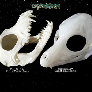 IcyDragons FOX Skully Detailed Canine Wearable Head 3D Printed Advanced Skull for Film, Fursuits and Cosplay