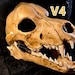 Skully Wolf Detailed Canine Wearable Head 3D Printed Advanced Skull Cosplay Fursuit Werewolf Furry Dog Bone Animal Decoration