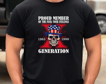 Gen X Tshirt, F deine Gefühle, Bella Canvas 3001, Unisex T-Shirt - Vintage Vibes, Geburtstagsgeschenk, lustiges Shirt, Grunge Style Top, Alternativ