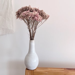 White bottle vase, handmade stoneware vase