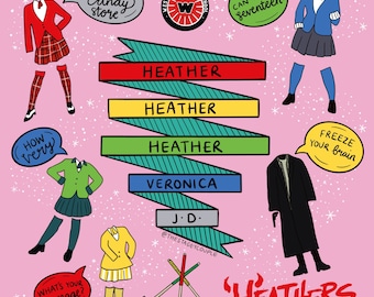 Musical print series - Heathers costumes