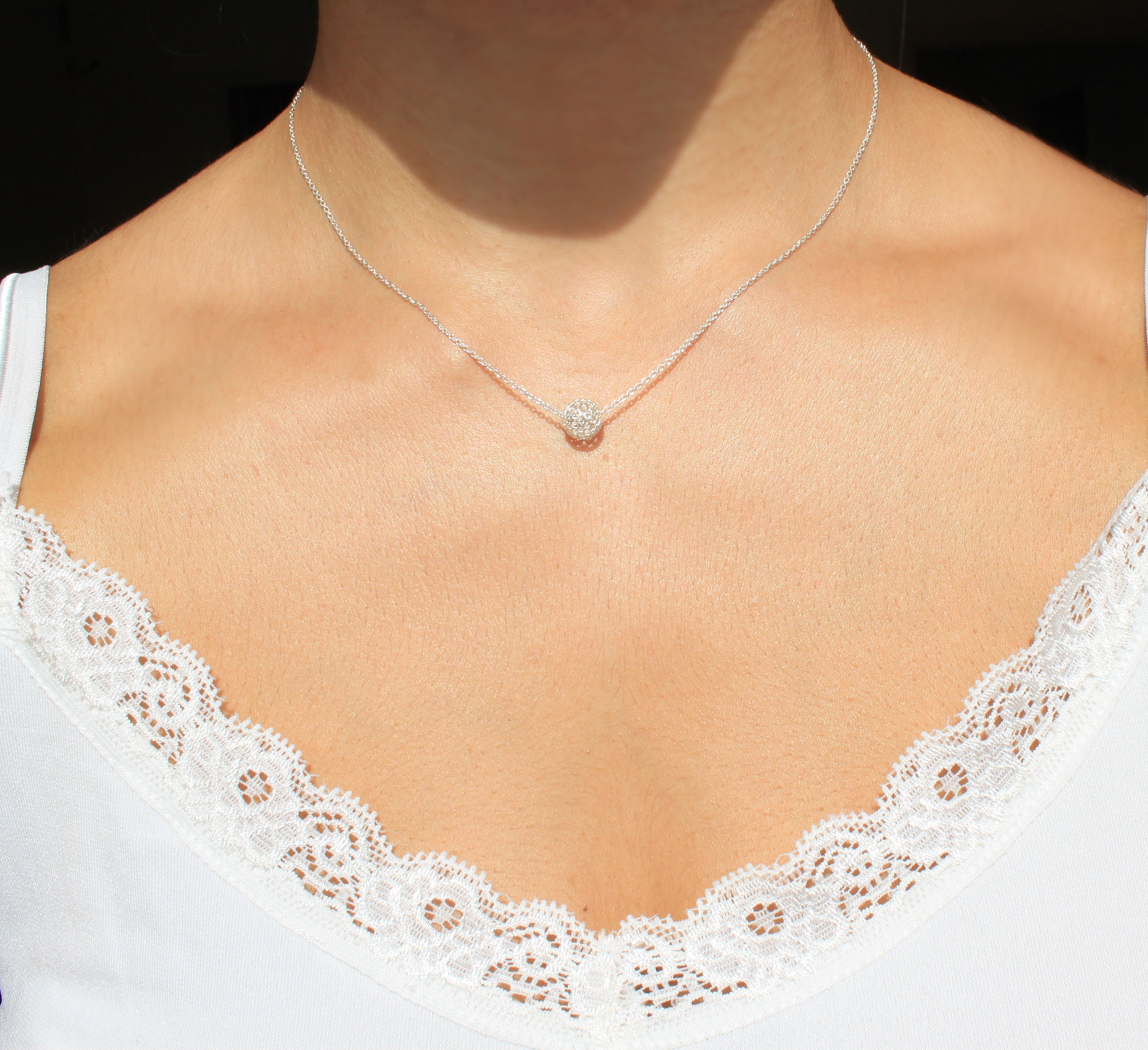 Tangled Ball Necklace-sterling Silver 18k Gold Plated