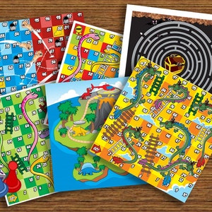 Classic Board Games| Printable Board Games For Families And Friends| Colorful Board Games For Small Gatherings, Birthdays, Slumber Party