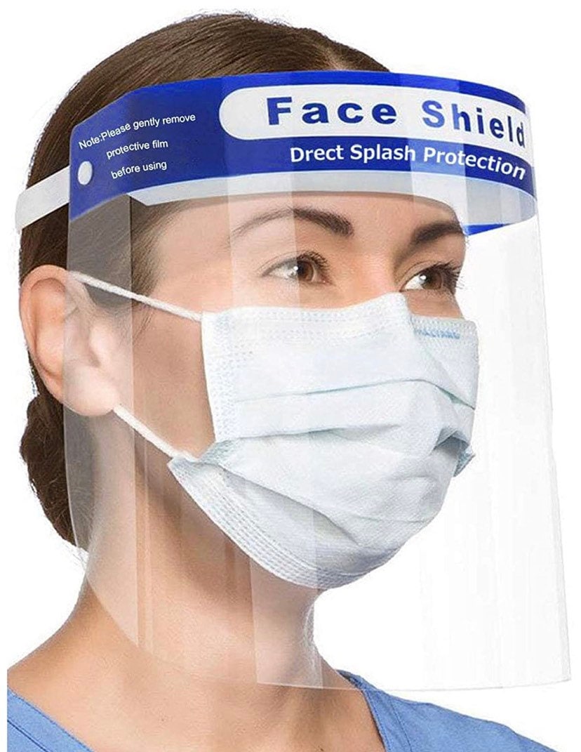 Full Face Shield Protective Isolation Mask Clear Face Mask PPE Etsy