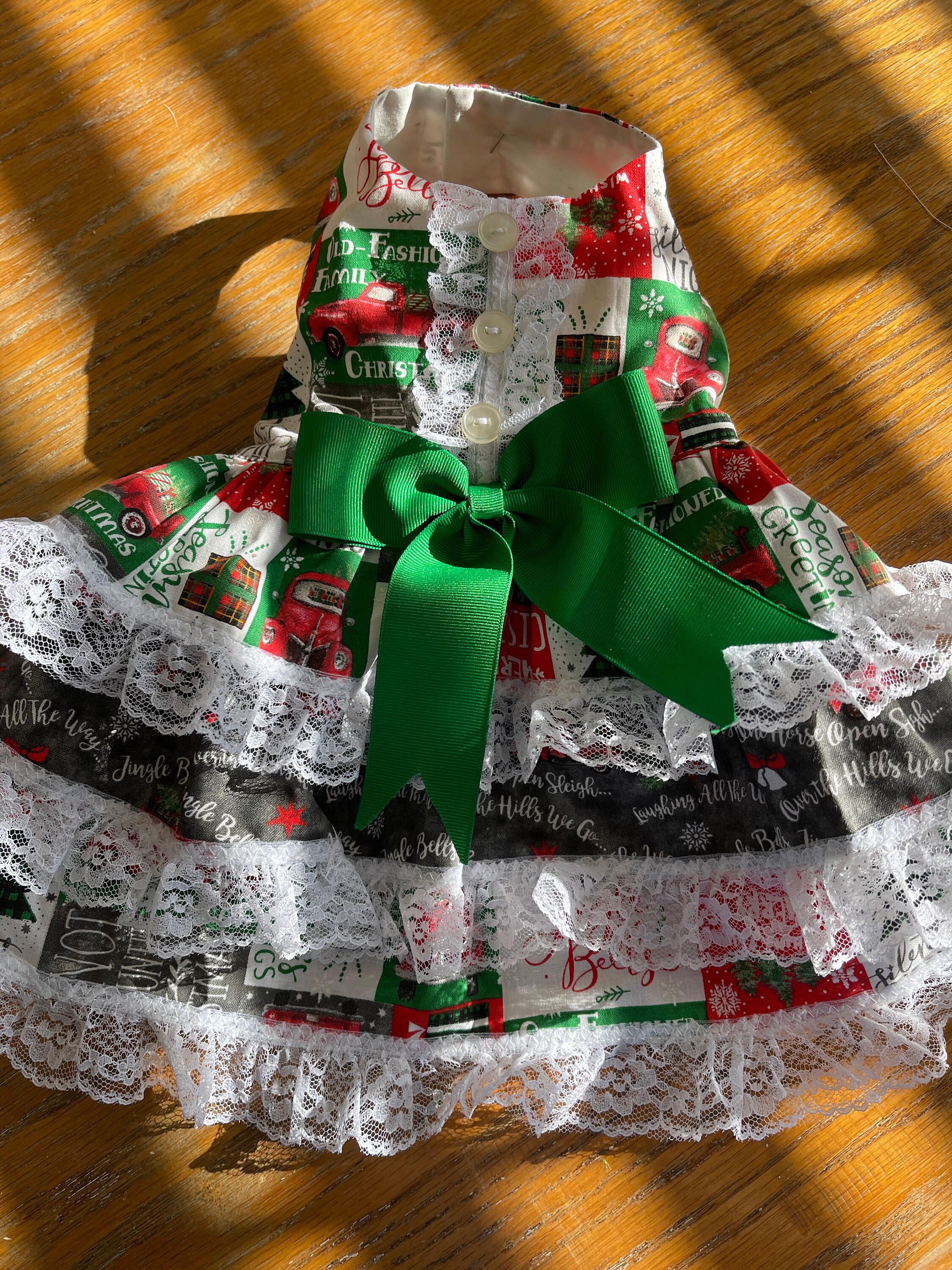 christmas truck dress Christmas Truck with Tree Pillowcase Dress  Ginger Blues Boutique