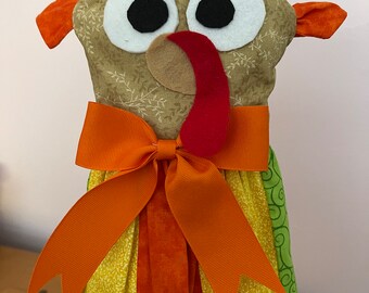 Turkey Pet Costume: Patchwork Thanksgiving Dress