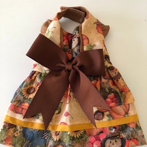 Dog Dresses - Scarecrows and Sunflowers Fall