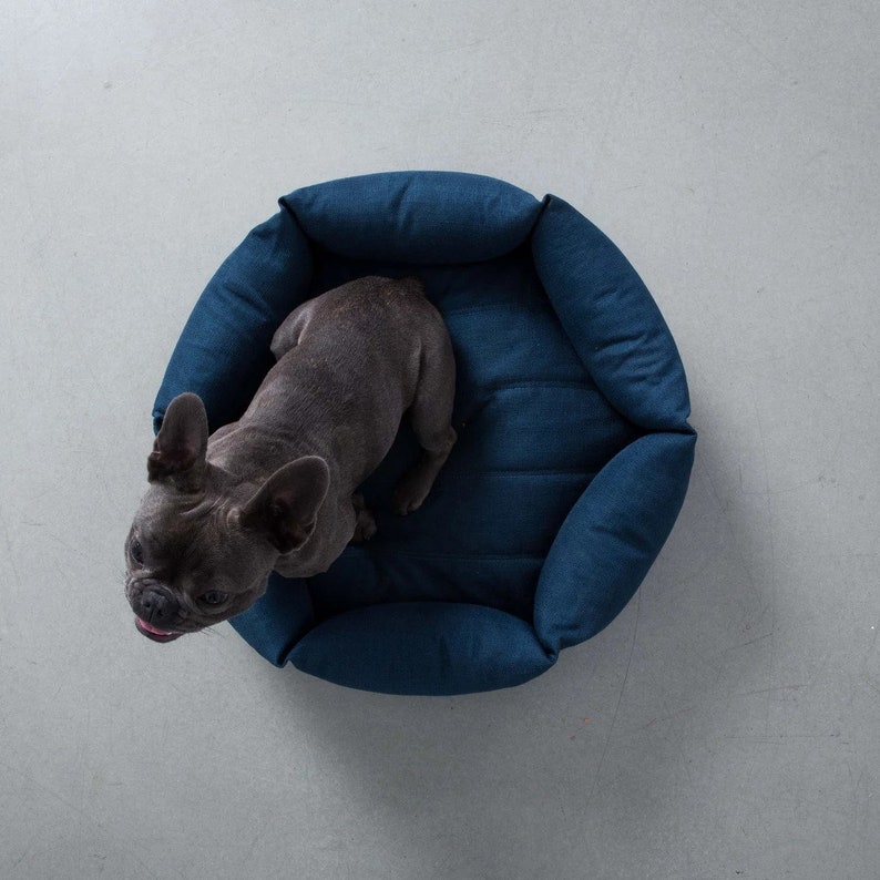 Hex Cushion Dogs Bed Hexagonal Shape Blue Etsy