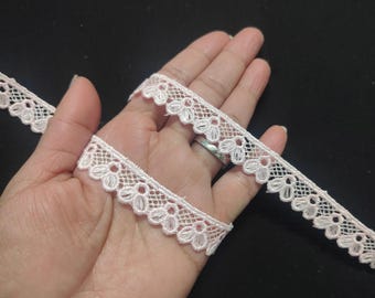 Ribete de algodón color rosa indio: borde de sari de 9 yardas, cinta de tela de tul de algodón para coser