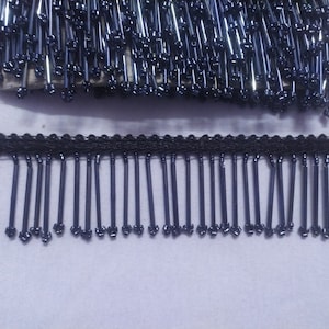 corte a medida Adorno de color negro indio, Adorno de tubo negro, Adorno de sari negro, Adorno de traje negro, Adorno indio, Borde de sari negro, Adorno hecho a mano.