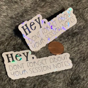 Session note sticker