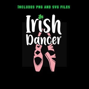 Irländsk dansare flicka söt St Patricks Day SVG och PNG vektor Clipart