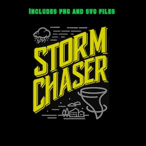 Storm Chaser SVG and PNG Vector Clipart | Weather Storm Clouds Tornado
