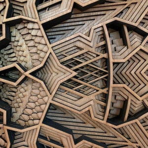 Harmony in 14 - unique mandala, sacred geometry, wall art, home décor, housewarming gift, bedroom wall art, living room wall art, laser cut.
