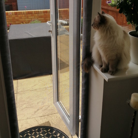 Mosquiteras planas personalizadas para puertas de gatos: protección de  ventanas de malla para gatos con o sin cremallera -  España