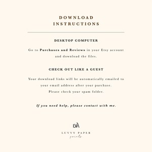 May include: Download instructions for digital products purchased on Etsy. Instructions include how to download files from a desktop computer and how to check your email for download links.