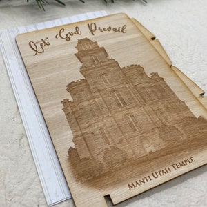 kaarten, Manti Temple kaart, geluk kaart, dankbaarheid kaart, inspiratie kaart, geven dankzij kaart, laser gegraveerde kaarten, PCS025