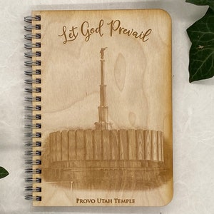wood cover journal, Provo Temple journal, gratitude journal, travel journal, wood journal, engraved journal, temple journal, WJ026